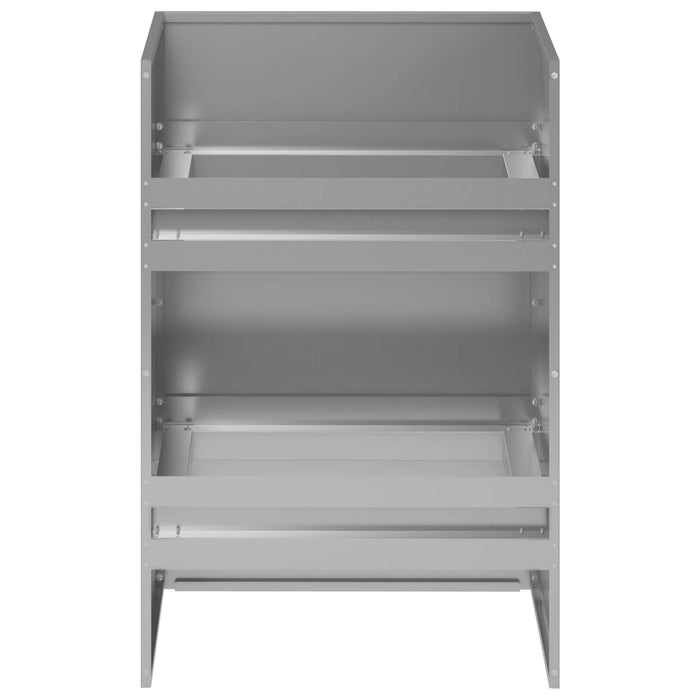 Vază pentru Grădină Argintiu 40 x 40 x 60 cm Oțel Galvanizat - WALTI WALTI