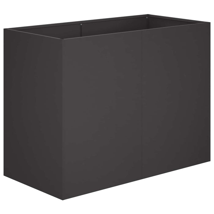Vază pentru Grădină Negru 80 x 40 x 60 cm Oțel laminat la rece - WALTI WALTI