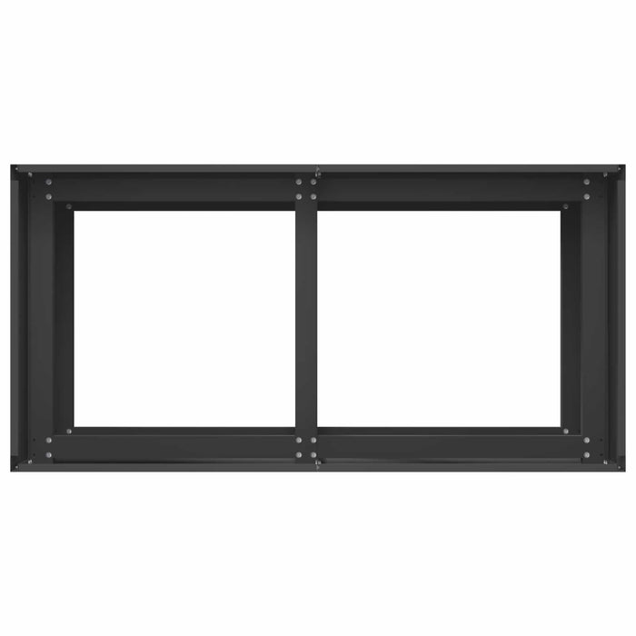 Vază pentru Grădină Negru 80 x 40 x 60 cm Oțel laminat la rece - WALTI WALTI