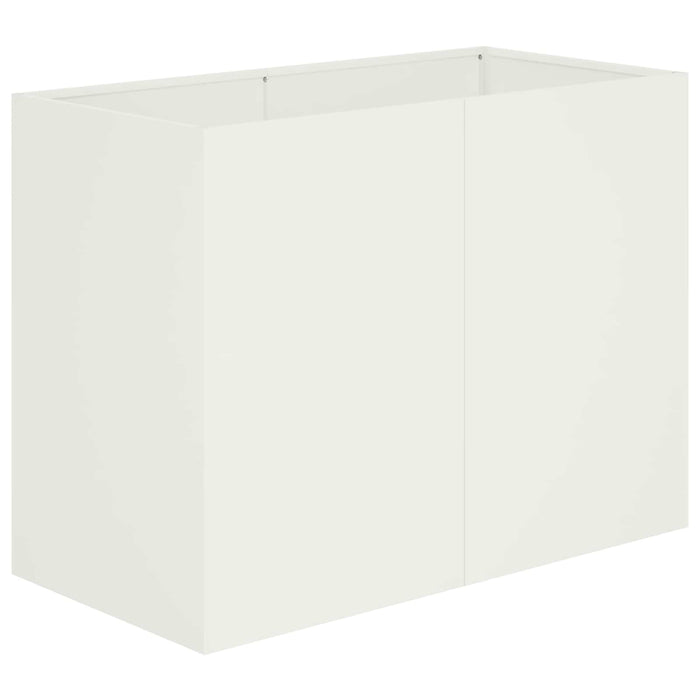Vază pentru Grădină Alb 80 x 40 x 60 cm Oțel laminat la rece - WALTI WALTI