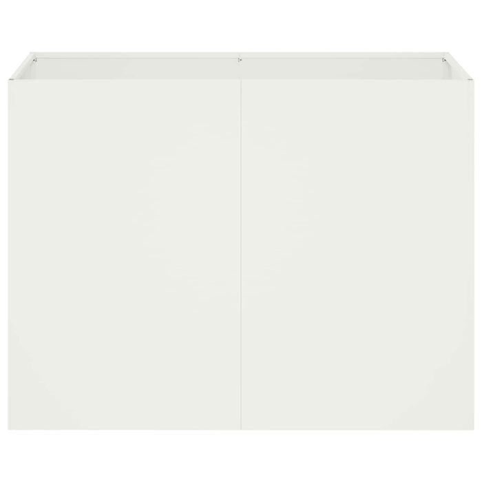 Vază pentru Grădină Alb 80 x 40 x 60 cm Oțel laminat la rece - WALTI WALTI