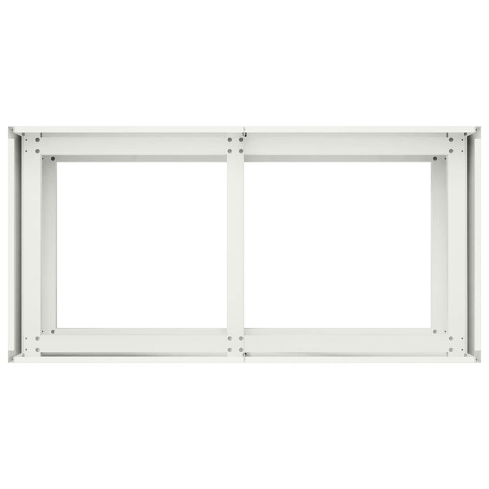 Vază pentru Grădină Alb 80 x 40 x 60 cm Oțel laminat la rece - WALTI WALTI