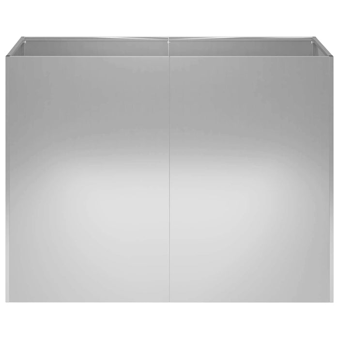Vază pentru Grădină Argintiu 80 x 40 x 60 cm Oțel Galvanizat - WALTI WALTI