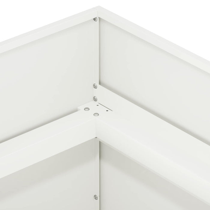 Vază pentru Grădină Alb 120 x 40 x 60 cm Oțel laminat la rece WALTI
