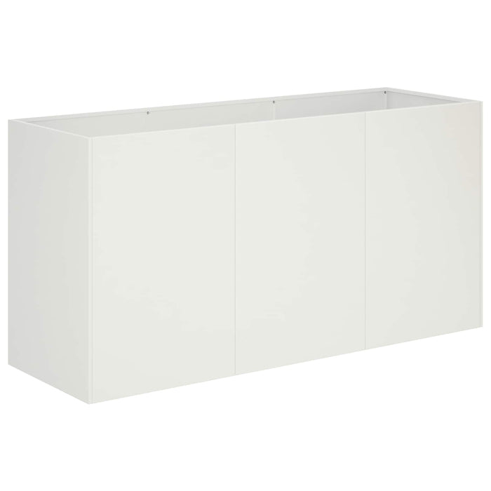 Vază pentru Grădină Alb 120 x 40 x 60 cm Oțel laminat la rece WALTI