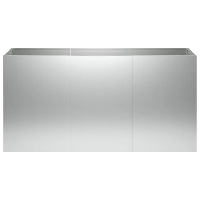 Vază pentru Grădină Argintiu 120 x 40 x 60 cm Oțel Galvanizat WALTI