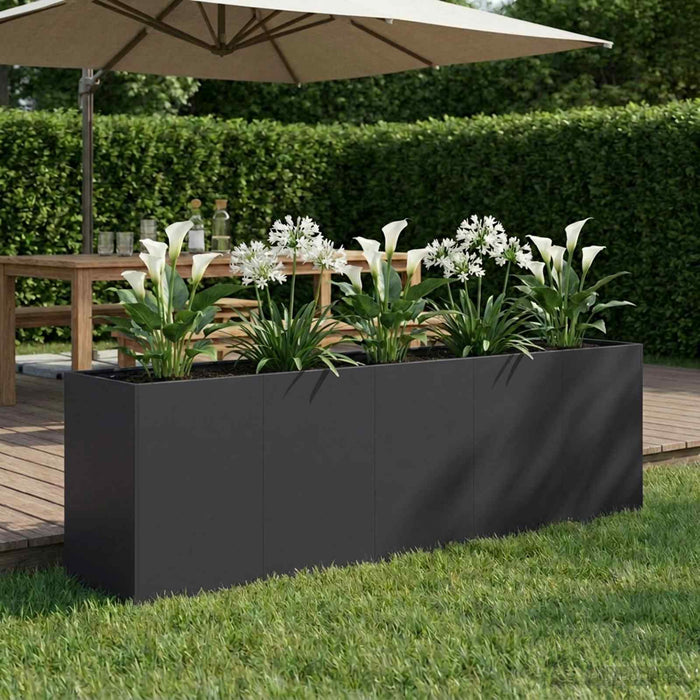 Vază pentru Grădină Negru 200 x 40 x 60 cm Oțel laminat la rece - WALTI WALTI