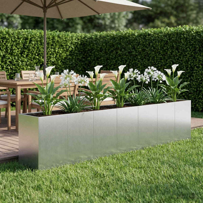 Vază pentru Grădină Argintiu 280 x 40 x 60 cm Oțel Galvanizat - WALTI WALTI