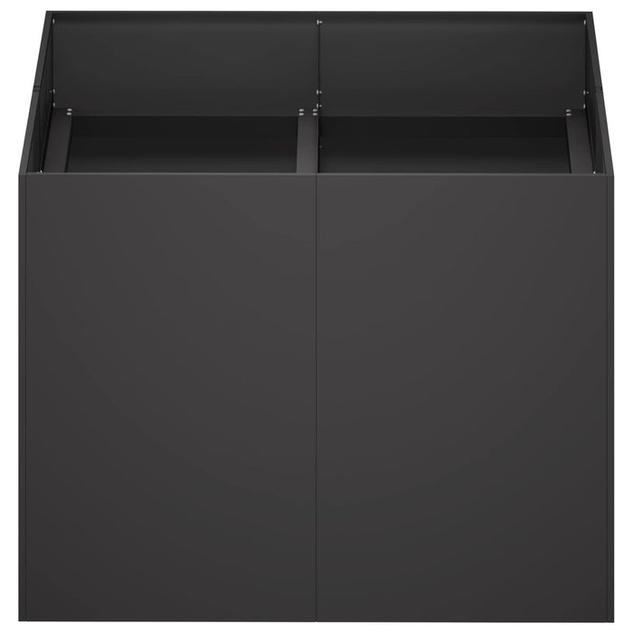 Vază pentru Grădină Negru 80 x 80 x 60 cm Oțel laminat la rece WALTI