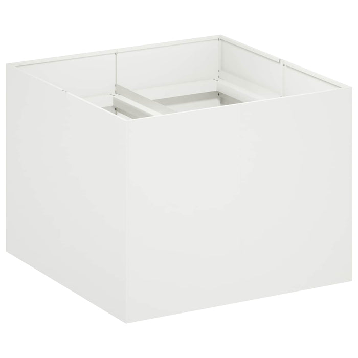 Vază pentru Grădină Alb 80 x 80 x 60 cm Oțel laminat la rece WALTI