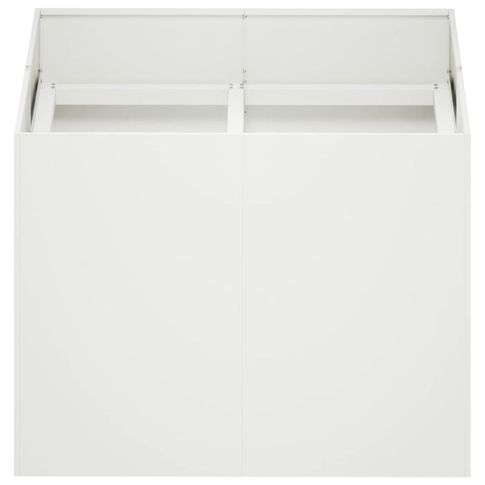 Vază pentru Grădină Alb 80 x 80 x 60 cm Oțel laminat la rece WALTI