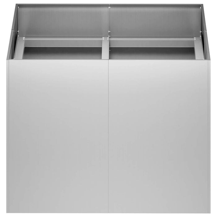 Vază pentru Grădină Argintiu 80 x 80 x 60 cm Oțel Galvanizat - WALTI WALTI