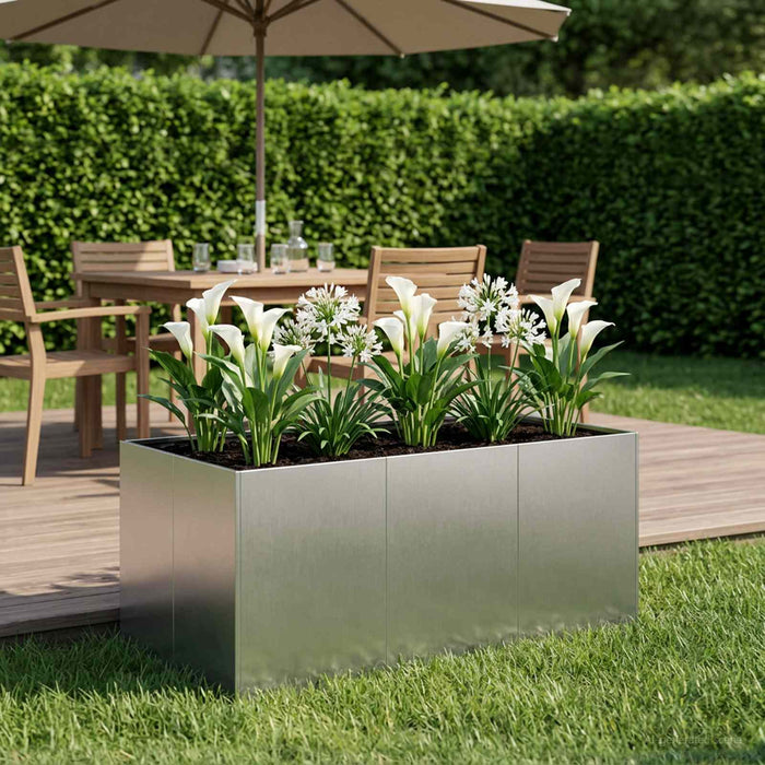 Vază pentru Grădină Argintiu 120 x 80 x 60 cm Oţel inoxidabil WALTI