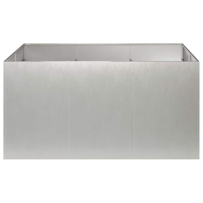 Vază pentru Grădină Argintiu 120 x 80 x 60 cm Oţel inoxidabil WALTI