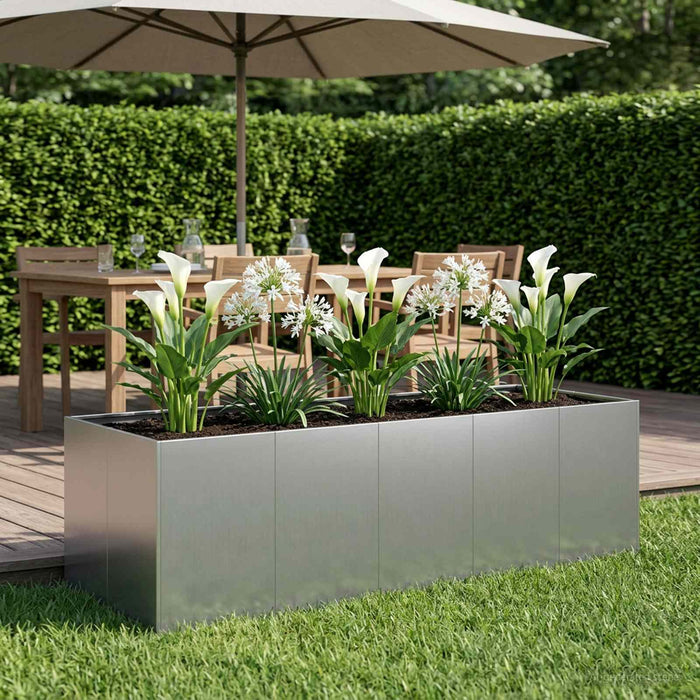 Vază pentru Grădină Argintiu 200 x 80 x 60 cm Oțel Galvanizat WALTI