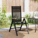 Scaune de grădină rabatabile 2 pcs Negru 58 x 73 x 111,5 cm - WALTI WALTI