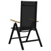 Scaune de grădină rabatabile 2 pcs Negru 58 x 73 x 111,5 cm - WALTI WALTI