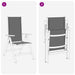 Scaune de grădină rabatabile 2 pcs Negru 58 x 73 x 111,5 cm - WALTI WALTI