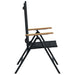 Scaune de grădină rabatabile 2 pcs Negru 58 x 73 x 111,5 cm - WALTI WALTI
