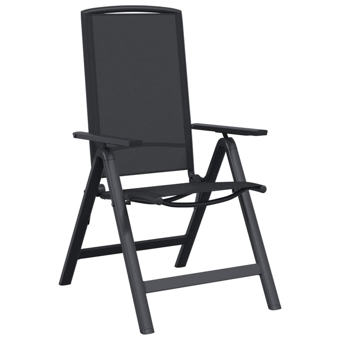 Scaune de grădină rabatabile 2 pcs Negru 58 x 71 x 112 cm - WALTI WALTI