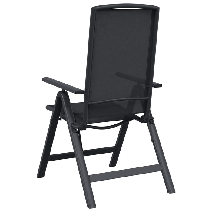 Scaune de grădină rabatabile 2 pcs Negru 58 x 71 x 112 cm - WALTI WALTI
