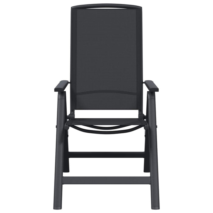 Scaune de grădină rabatabile 2 pcs Negru 58 x 71 x 112 cm - WALTI WALTI