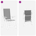 Scaune de grădină rabatabile 2 pcs Negru 58 x 71 x 112 cm - WALTI WALTI