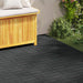 Piatra de pași 6 pcs Negru 40,5 x 40,5 x 2 cm Cauciuc - WALTI WALTI