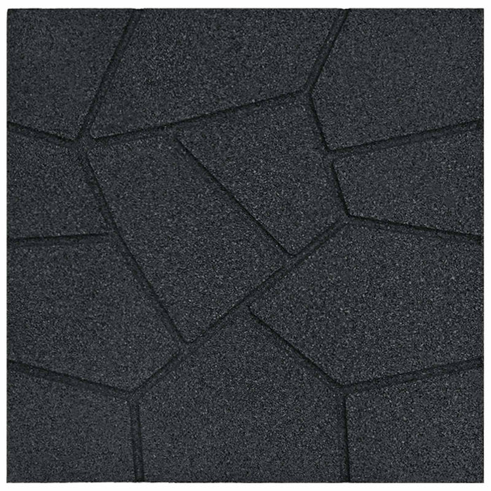 Piatra de pași 6 pcs Negru 40,5 x 40,5 x 2 cm Cauciuc - WALTI WALTI