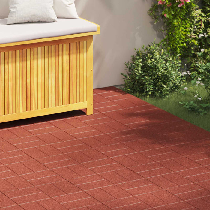 Piatra de pași 6 pcs Roșu 40,5 x 40,5 x 2 cm Cauciuc - WALTI WALTI