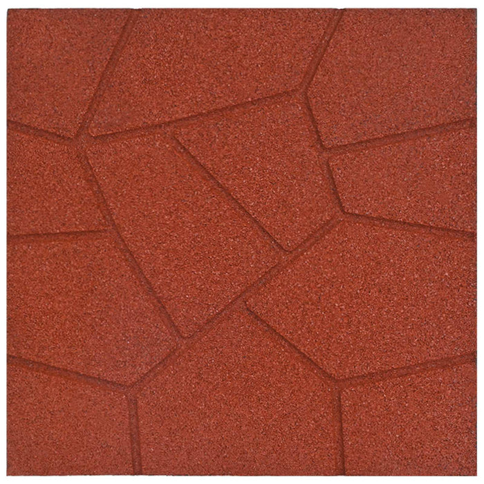 Piatra de pași 6 pcs Roșu 40,5 x 40,5 x 2 cm Cauciuc - WALTI WALTI