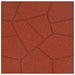 Piatra de pași 6 pcs Roșu 40,5 x 40,5 x 2 cm Cauciuc - WALTI WALTI