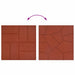 Piatra de pași 6 pcs Roșu 40,5 x 40,5 x 2 cm Cauciuc - WALTI WALTI