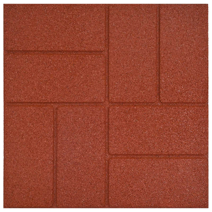 Piatra de pași 6 pcs Roșu 40,5 x 40,5 x 2 cm Cauciuc - WALTI WALTI