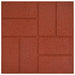 Piatra de pași 6 pcs Roșu 40,5 x 40,5 x 2 cm Cauciuc - WALTI WALTI