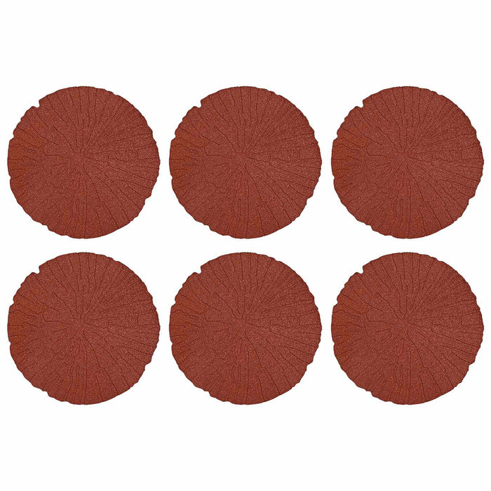 Piatra de pași 6 pcs Roșu Ø 45 x 1,8 cm Cauciuc - WALTI WALTI