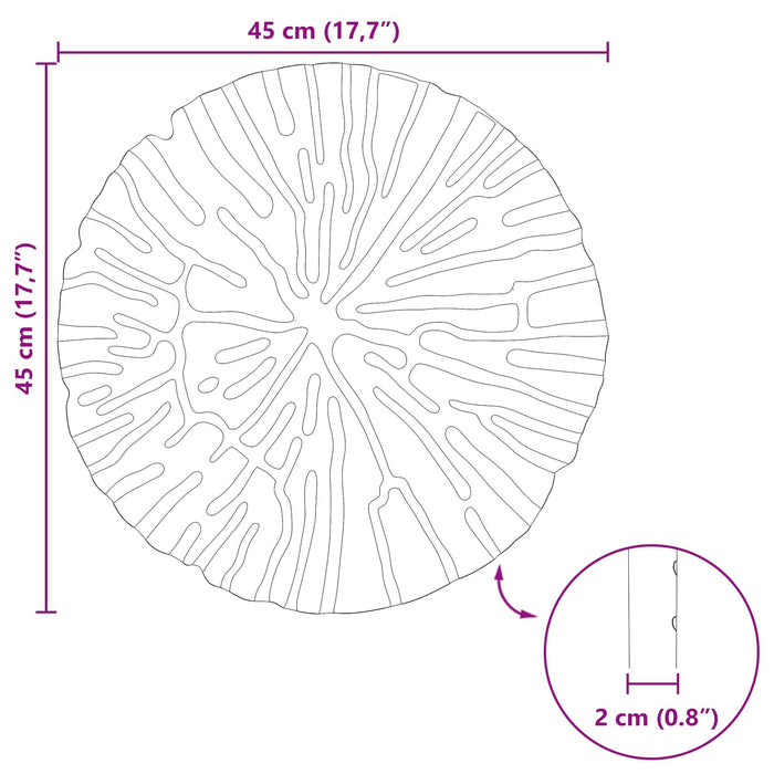 Piatra de pași 6 pcs Roșu Ø 45 x 1,8 cm Cauciuc - WALTI WALTI