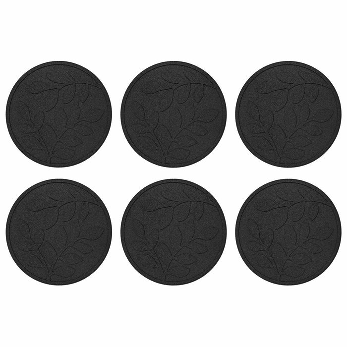 Piatra de pași 6 pcs Negru Ø 44 x 2 cm Cauciuc - WALTI WALTI