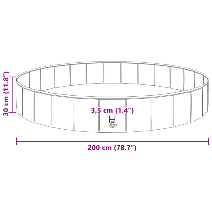 Piscină pentru câini Roșu Ø200 x 30 cm PVC gros - WALTI WALTI