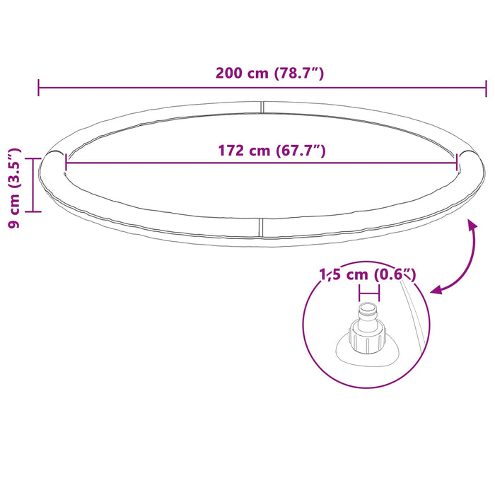Paddock de stropire pentru copii și câini albastru Ø200 x 9 cm - WALTI WALTI