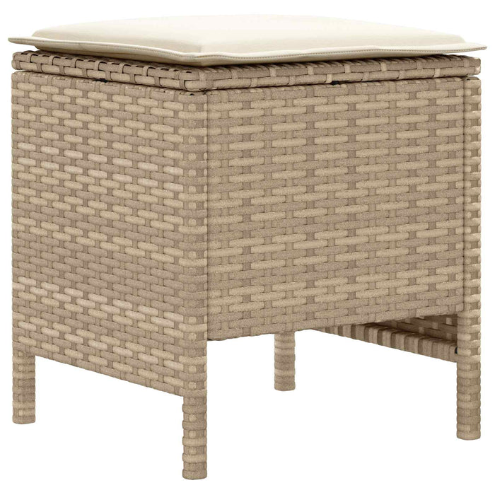 Seturi de mobilier cu pernă 6 pcs Bej și crem Ratan PE WALTI
