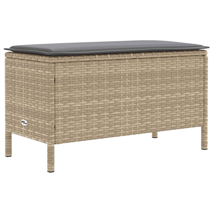 Seturi de mobilier cu pernă 7 pcs Beige și gri deschis Ratan PE WALTI