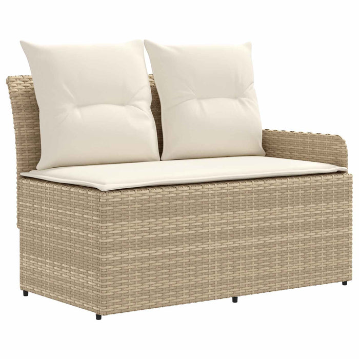 Seturi de mobilier cu pernă 5 pcs Bej și crem Ratan PE WALTI