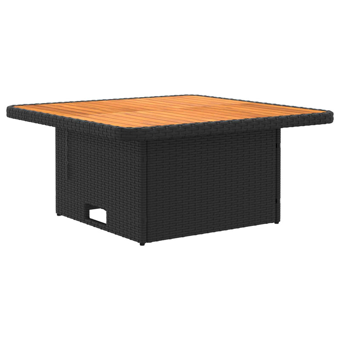 Seturi de mobilier cu pernă 7 pcs Negru și Crem Ratan PE WALTI