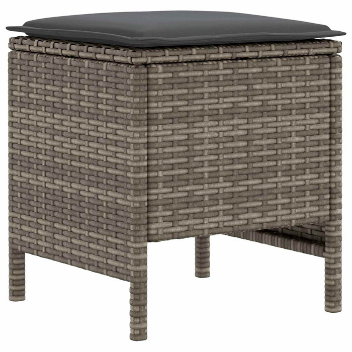 Seturi de mobilier cu pernă 7 pcs Gri și gri închis Ratan PE WALTI