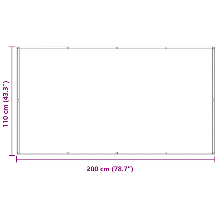 Ecran de balcon Antracit 110 x 200 cm Material Oxford WALTI