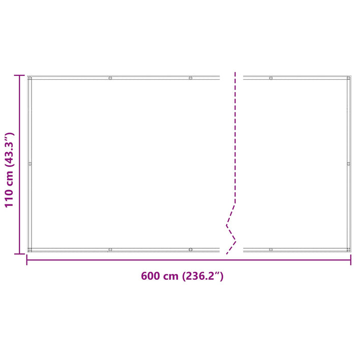 Ecran de balcon 110 x 600 cm Material Oxford Dreptunghiular WALTI