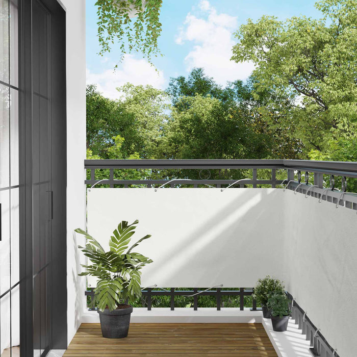 Ecran de balcon Alb 75 x 200 cm Oxford alu acoperit cu PU - WALTI WALTI