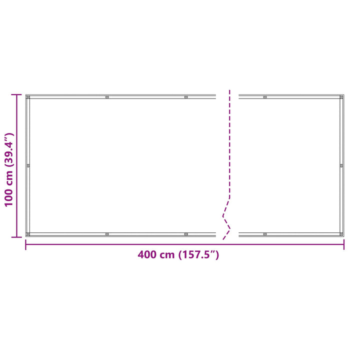 Ecran de balcon Alb 100 x 400 cm Material Oxford - WALTI WALTI