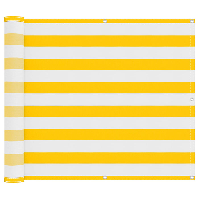 Ecran de balcon Galben și alb 100 x 300 cm Material Oxford WALTI